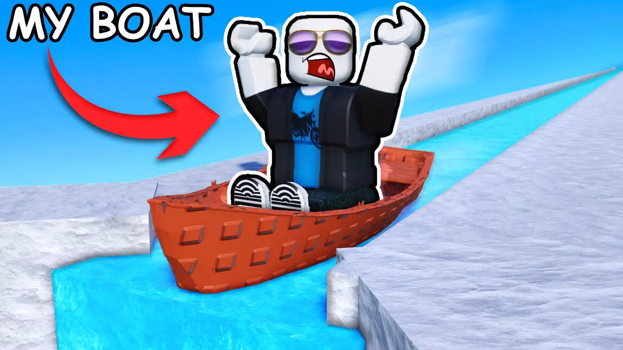 reaching MAX SPEED in Roblox sail down a river...